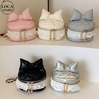 ショルダーバッグ リボン レース キルティング ミニバッグ ポーチ チェーンバッグ オールシーズン バッグ 大人可愛い ガーリー 韓国ファッション レディース DTC-771485719569