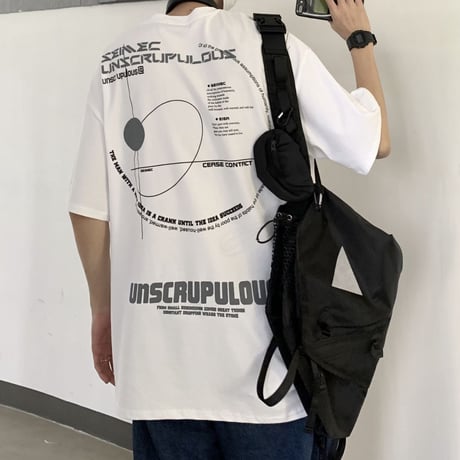ユニセックス Tシャツ 半袖 ラウンドネック オーバーサイズ 韓国ファッション メンズ レディース トップス 大きめ カジュアル ストリートファッション DTC-638006904577