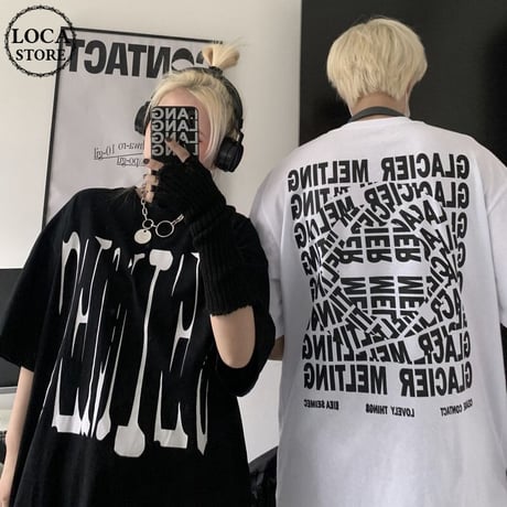 ユニセックス tシャツ 英字 オーバーサイズ トップス メンズ レディース ゆったり 大きめ カジュアル ストリートファッション DTC-642142553826