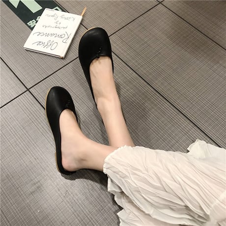 フラットパンプス リボン ラウンドトゥ 韓国ファッション レディース ぺたんこ パンプス ローファー スリッポン フラットシューズ キュート 痛くない かわいい 歩きやすい 589690790608