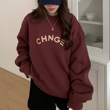 トレーナー ロンT 薄手 薄手トレーナー オーバーサイズ ラウンドネック ルーズ レトロ 韓国ファッション レディース ガーリー カジュアル ストリート系 DTC-655296556038