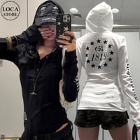 フーディー 袖ロゴ ゴシック文字 クロス 薄手 パーカー フィード付き ロンT トップス カットソー スリムフィット 長袖 レトロ 大人可愛い ガーリー カジュアル DTCA-949229873516