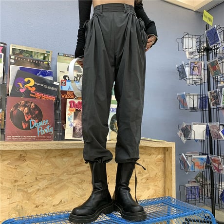 サイドオープン パンツ セクシー 薄手 ハイウエスト 韓国ファッション レディース ボトム 大人可愛い ガーリー DTC-620303160158_b
