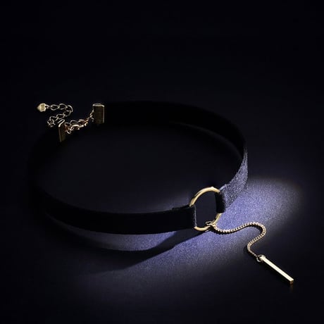 リング チェーン チョーカー 韓国アクセサリー 合金 シルバー925 アクセサリー ネックバンド ネックレス DTC-540233160743