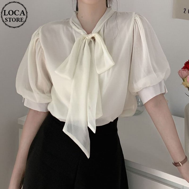 Vivienne Westwood リボン ボウタイブラウス パフスリーブ 半袖