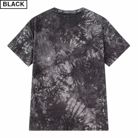 【2カラー】ユニセックス Tシャツ 半袖 タイダイ柄 英字プリント オーバーサイズ カジュアル 韓国ファッション メンズ レディース 韓国ストリートファッション DTC-610296445267