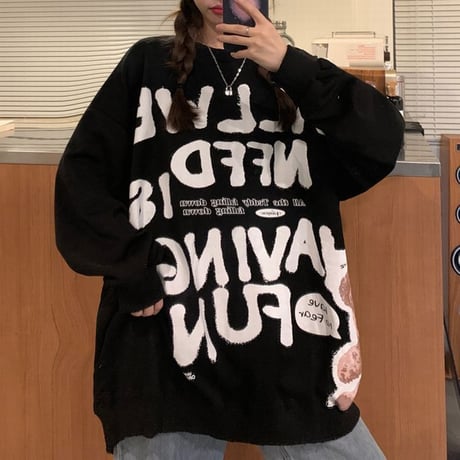 トレーナー ロンT 薄手 オーバーサイズ ラウンドネック 英字 クマちゃん ベアー ルーズ レトロ 韓国ファッション レディース ガーリー カジュアル ストリート系 DTC-656998579130