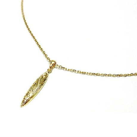 ハワイアンジュエリー HawaiianJewelry ネックレス サーフボード サージカルステンレス K24コーティング 24KGP メンズ レディース アクセサリー gps8723all24k