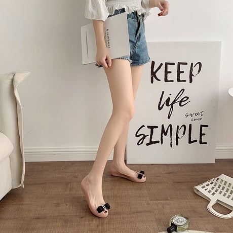 【Soervimy】 ラバーパンプス レインシューズ フラットシューズ フラット 韓国ファッション レディース フラットパンプス ぺたんこ 雨 梅雨 ラバー 防水 61217074380