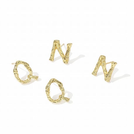 ピアス アルファベット A～Z イニシャル ゴールド 韓国アクセサリー キラキラ 合金 シルバー925 アクセサリー DTC-613509861164