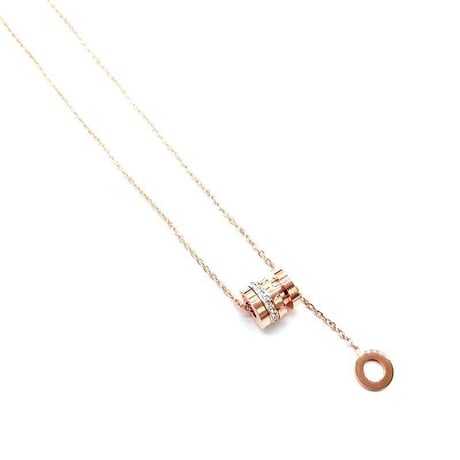 ネックレス レディース ローマ数字 ゴールド 金属アレルギー対応 チタン ステンレス シンプル ペンダント 人気 ジュエリー (DTC-594249607650)