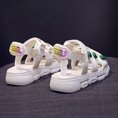 スポサン スポーツサンダル マジックテープ 厚底サンダル 厚底 脚長効果 美脚 カジュアル サンダル かわいい 歩きやすい 疲れない 韓国ファッション レディース DTC-671133057891