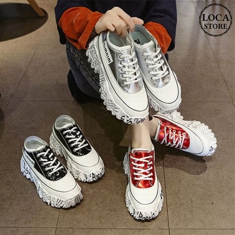 ダッドスニーカー 厚底 レースアップ 7cm 韓国ファッション レディース スニーカー ダッドシューズ 厚底スニーカー ボリュームスニーカー スポーツ 歩きやすい 610902961717