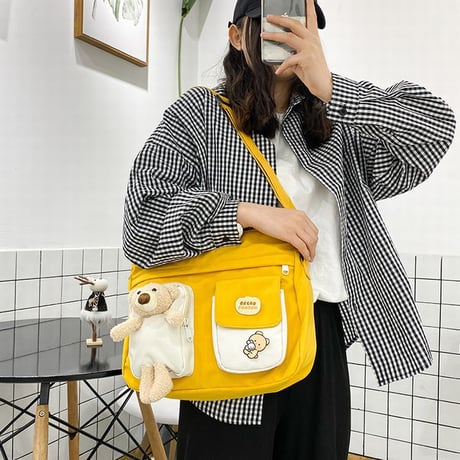アニマルバッグ クマ ベアー 韓国ファッション バッグ かわいい ぬいぐるみ 大容量 ショルダーバッグ メッセンジャーバッグ DTC-622519119891