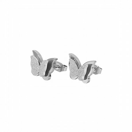 両耳 ピアス バタフライ 蝶々 キャッチ メンズ レディース シルバー 合金 アクセサリー DTC-623332905476