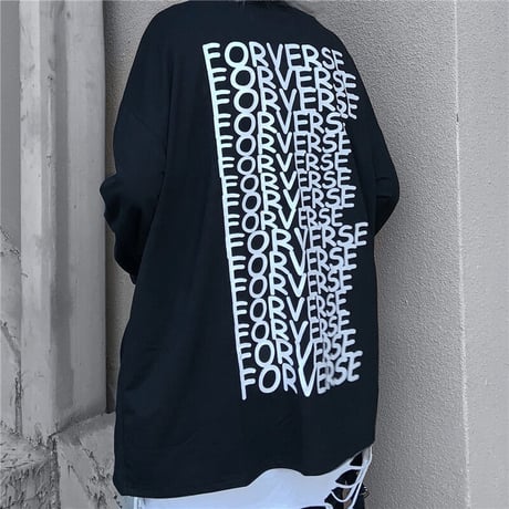 ユニセックス 長袖 Tシャツ メンズ レディース 英字 バックプリント ロンT オーバーサイズ 大きいサイズ ストリート TBN-610491915745