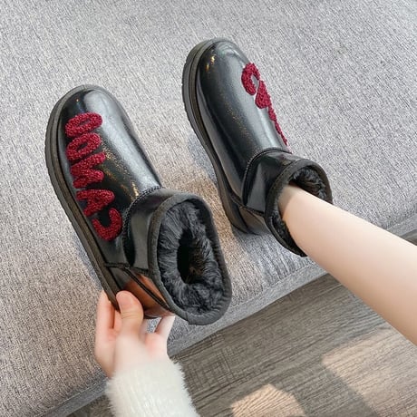 ファーブーツ ムートンブーツ 防寒 23.0～25.0cm 韓国ファッション レディース ファー ブーツ もこもこ 632006619048