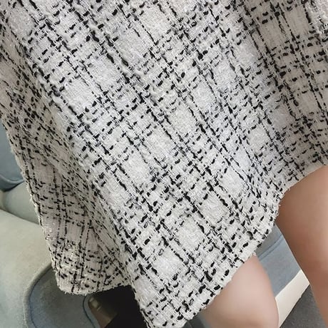 フェイクレイヤード ワンピース ドッキングワンピース チェック フリルネック リボン付き レトロ 韓国ファッション レディース 大人可愛い ガーリー フェミニン DTC-602802086264