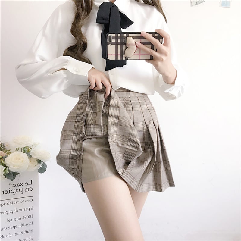 セットアップ 3点セット ボウタイブラウス チェック柄 テーラード