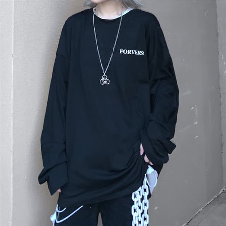 ユニセックス 長袖 Tシャツ メンズ レディース 英字 バックプリント ロンT オーバーサイズ 大きいサイズ ストリート TBN-610491915745