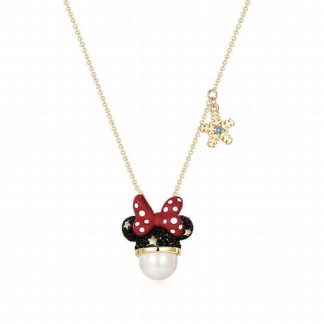 ネックレス Disney ディズニー コラボ ミニーマウス ペンダント ミニー クロスチェーン 合金 メッキ かわいい DTC-608469974820