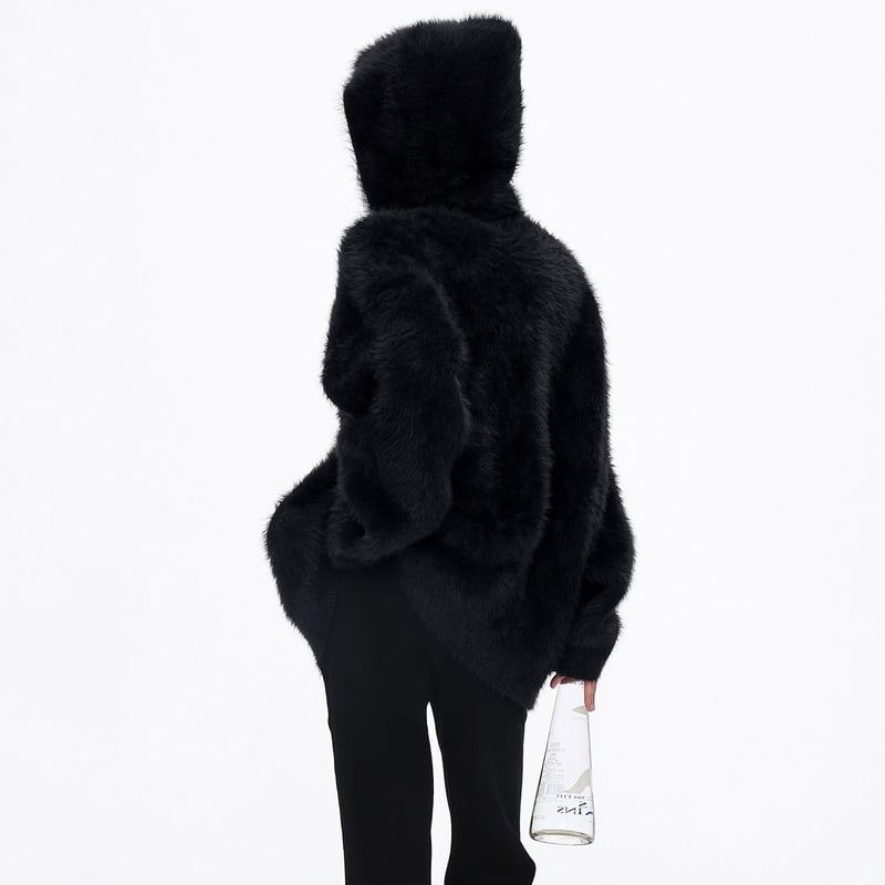 ダブルジップ ファーパーカー ボアパーカー フェイクファー ファー