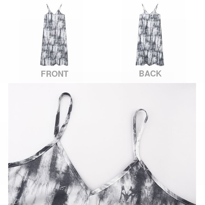 kmrii ケムリ　タンクトップ　ワンピース　ムラ染め　タイダイ kmrii ケムリタンクトップワンピースムラ染めタイダイ