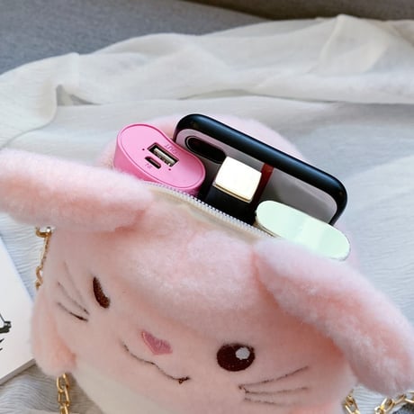 ミニ ファーバッグ ネズミ マウス 干支 韓国ファッション バッグ ぬいぐるみ ショルダーバッグ 斜め掛け ハンドバッグ メッセンジャーバッグ ミニバッグ (DTC-602079137165)
