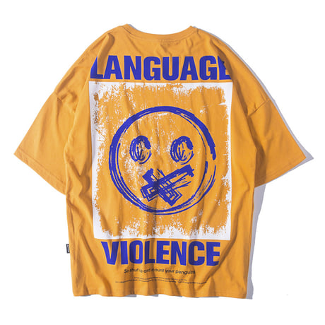 Tシャツ 半袖 メンズ レディース ユニセックス ラウンドネック 英字 バックプリント オーバーサイズ 大きいサイズ ルーズ ストリート TBN-595724004248