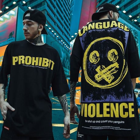 Tシャツ 半袖 メンズ レディース ユニセックス ラウンドネック 英字 バックプリント オーバーサイズ 大きいサイズ ルーズ ストリート TBN-595724004248