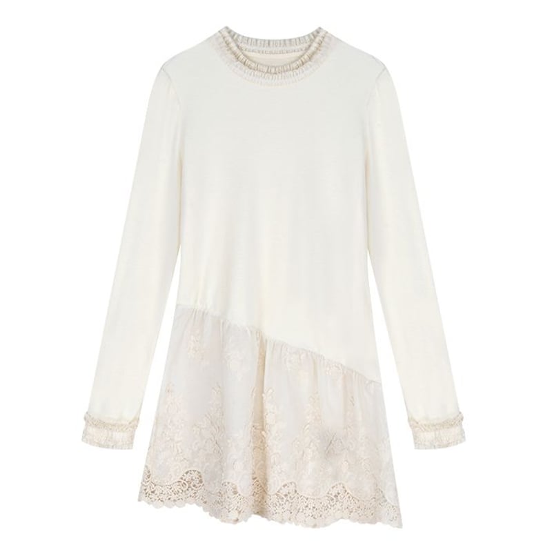 ホワイトプリーツカーディガンセット