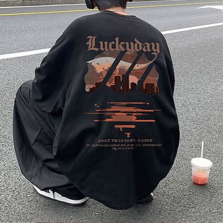【3カラー】 ユニセックス Tシャツ 長袖 オーバーサイズ ロンT 韓国ファッション メンズ レディース カジュアル 韓国ストリートファッション DTC-683267574121