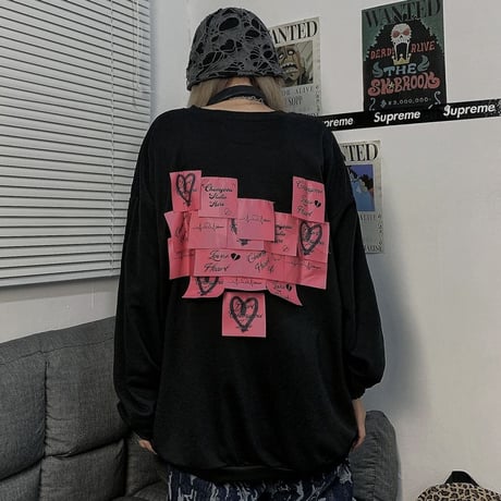 ユニセックス トレーナー 長袖 ラウンドネック 薄手 オーバーサイズ 韓国ファッション メンズ レディース 大きめ カジュアル ストリートファッション DTC-651890921390