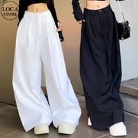 ワイドパンツ タックパンツ スラックス フレアパンツ ハイウエスト ボトムス ストレートパンツ ズボン レトロ 大人可愛い ガーリー DTCA-895514357720