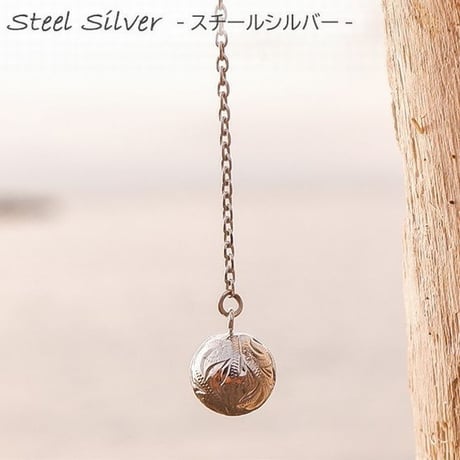 ハワイアンジュエリー ネックレス 金属アレルギー対応 Y字ネックレス 玉 チェーン付き スクロール 波 アクセサリー レディース ステンレス シルバー ゴールド ピンクゴールド gns8232