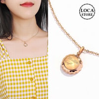 ネックレス レディース ボトルキャップ ピンクゴールド 金属アレルギー対応 メッキ18 Kチタン 瓶の蓋デザイン シンプル ペンダント パーティー (DTC-579883586056)