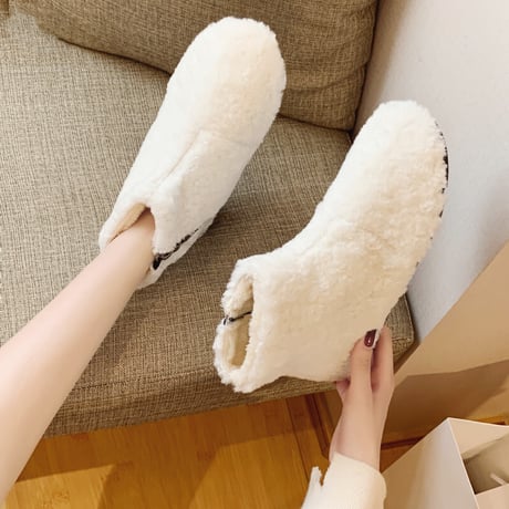 ファーブーツ サイドジッパー ムートンブーツ 22.5～25.0cm 韓国ファッション レディース ボアブーツ 防寒 もこもこ 履きやすい カジュアル 629344759597
