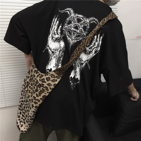 ユニセックス Tシャツ 半袖 メンズ レディース ダークホラー プリント オーバーサイズ 大きいサイズ ルーズ ストリート DTC-598850483866