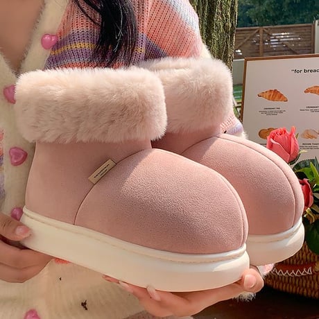 ムートンブーツ ショートブーツ 23.0～25.5cm ショート丈 ブーツ もこもこ ファーブーツ カジュアル かわいい 歩きやすい 韓国ファッション レディース DTC-738247243850