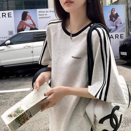 セットアップ 2点セット サイドライン tシャツ ショートパンツ ロゴ オーバーサイズ クルーネック 無地 ルームウェア ルーズ レトロ カジュアル DTCA-820351715781