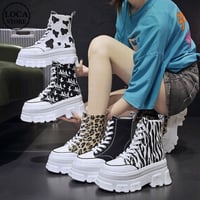 厚底キャンバススニーカー 22.5～24.5cm ハイカット シューレース サイドファスナー ベーシック カジュアル 大人可愛い ガーリーDTC-650901386927