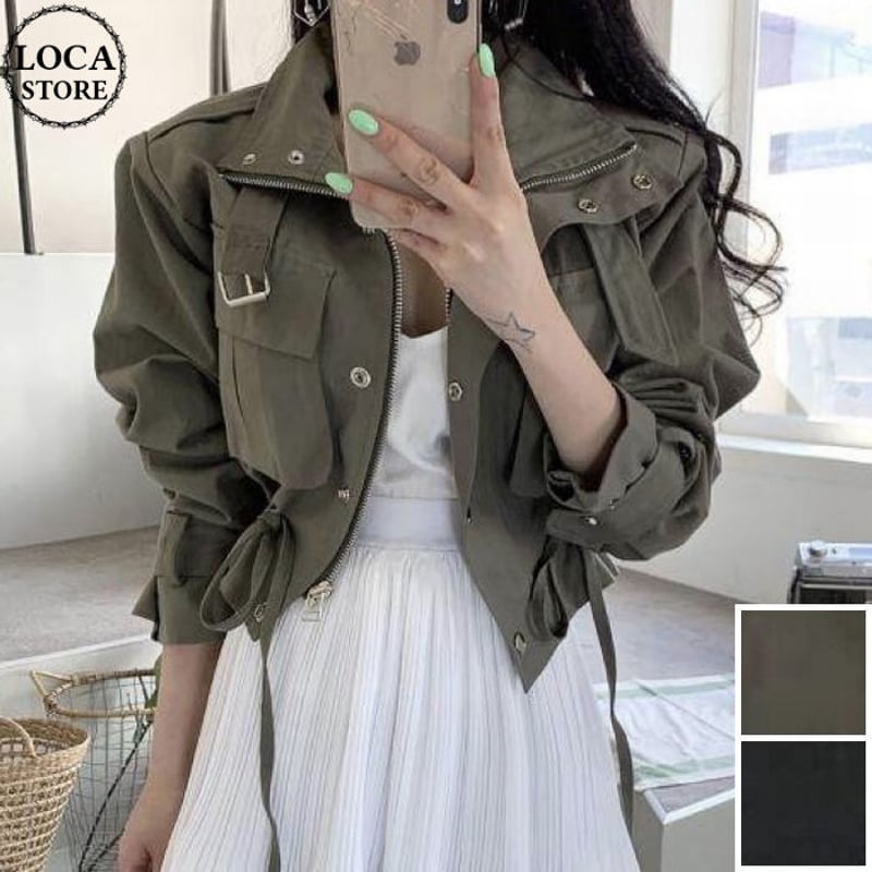 ミリタリー風 ブルゾン ジャンパー ポケット ミリタリージャケット