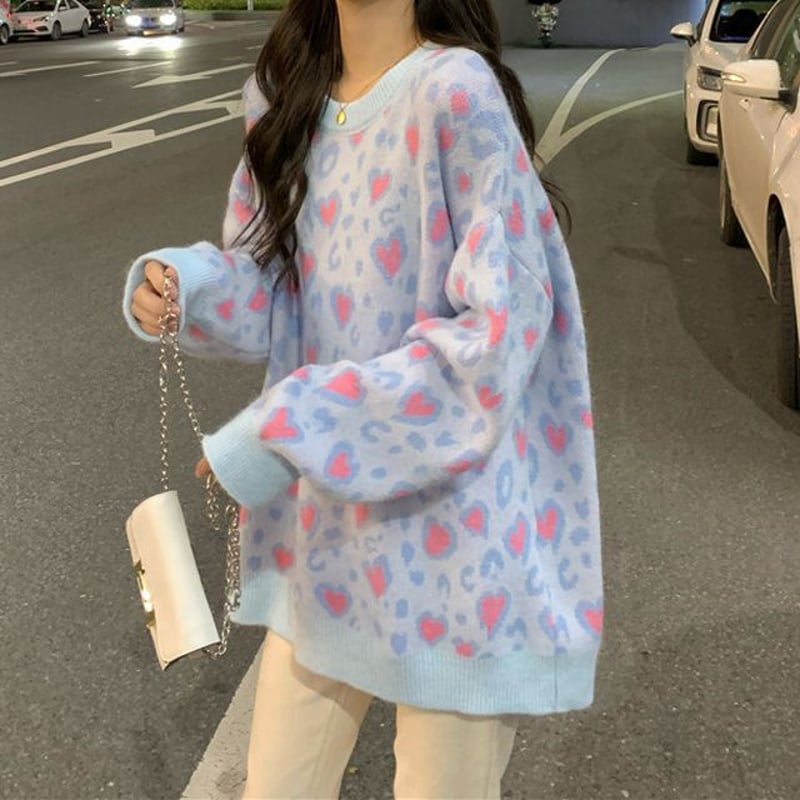 d.i.a. ヒョウ柄 豹柄 セーター パープル d.i.a. ヒョウ柄 豹柄 セーター パープル