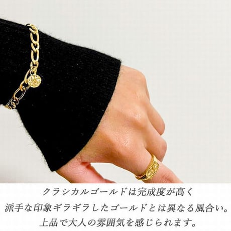 ハワイアンジュエリー ブレスレット 金属アレルギー対応 メダル コイン フィガロチェーン スクロール 波 サージカルステンレス メンズ レディース アクセサリー gbs8221
