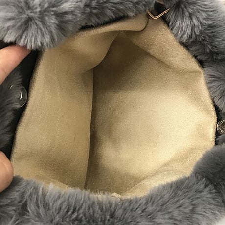 スマイル ファーバッグ BAG ファー もこもこ ミニ ショルダーバッグ おしゃれ 人気 通勤 サブバッグ 韓国 ファッション (DCT-580518208395)