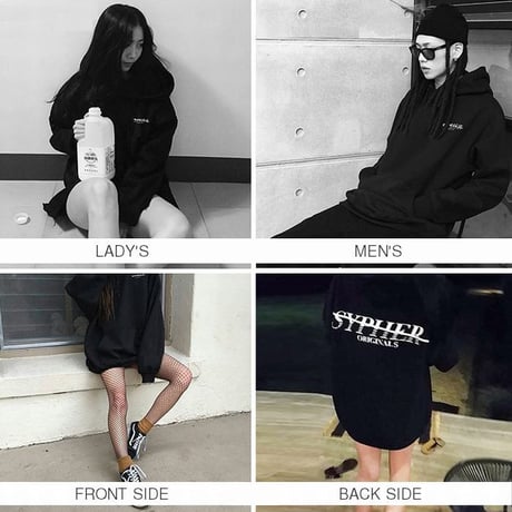 ユニセックス プルオーバー パーカー 裏起毛 韓国 ファッション メンズ レディース ストリート バックプリント 無地 秋 冬 オーバーサイズ (DTC-559814499883)