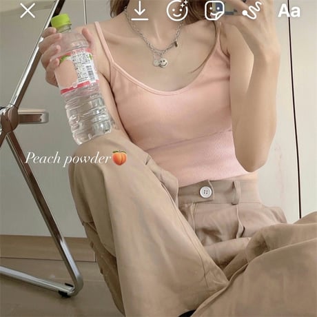 セットアップ クロップド丈 トレーナー クロップドトップス キャミソール ショート丈 長袖 韓国ファッション レディース カジュアル 大人可愛い ガーリー DTC-652092080368