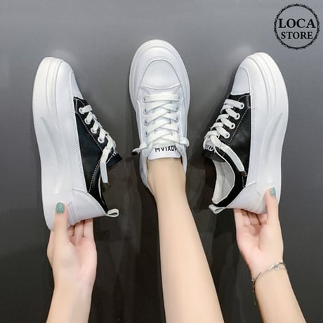 厚底 スニーカー レースアップ 5cm 韓国ファッション レディース 厚底シューズ ローカット 歩きやすい カジュアル かわいい ガーリー DTC-625324381080
