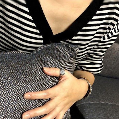 【ハワイアンジュエリー / HawaiianJewelry】 リング/指輪 レディース メンズ シルバー K14イエローゴールドコーティング インスタ (grs8613)