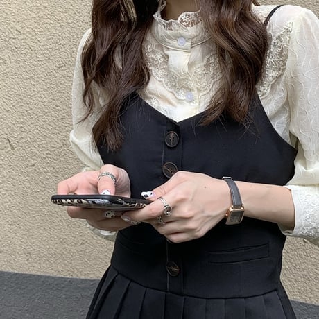 セットアップ 3点セット ショートジャケット プリーツキャミワンピース スリングワンピース レースブラウス 韓国ファッション レディース 大人可愛い ガーリー DTC-651403916473